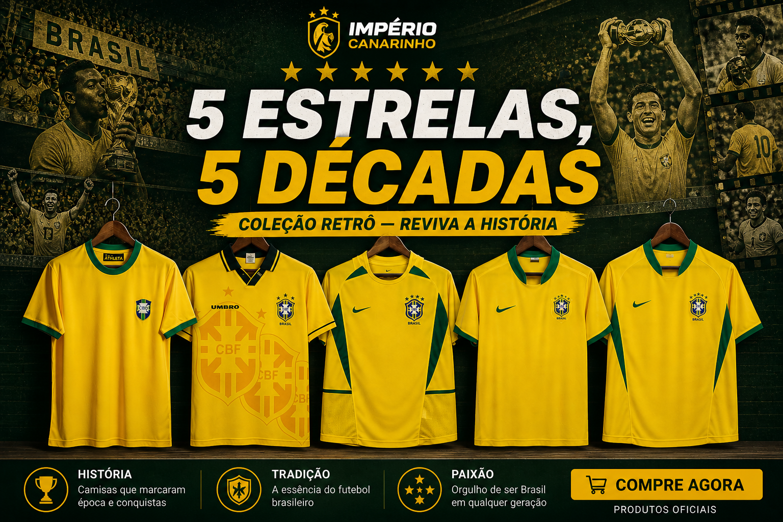 5 Estrelas, 5 Décadas - Coleção Retrô, Reviva a História